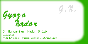 gyozo nador business card