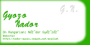 gyozo nador business card